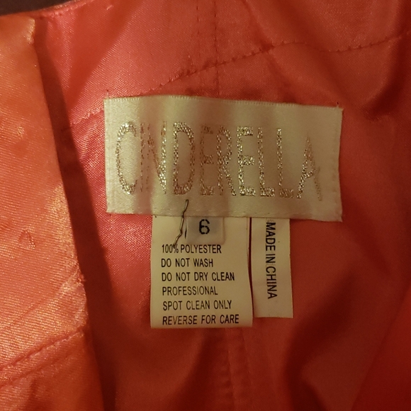 Salmon Cinderella Cocktail dress - Picture 4 of 5